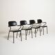 Ensemble de 4 chaises scandinaves, années 1950