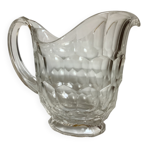 Grand pichet broc ovale en verre