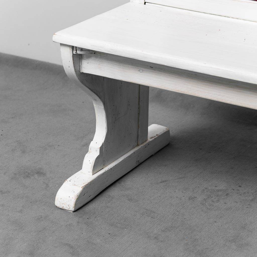 PANCHINA 4 POSTI IN LEGNO VELLUTO ANNI ’50 VINTAGE MODERNARIATO