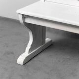 Banc 4 places en bois et velours