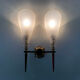 Pair of vintage Rockabilly double wall lamps
