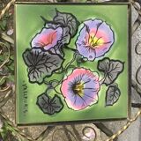 Plant stand, table, in wrought iron and vintage Vallauris ceramic