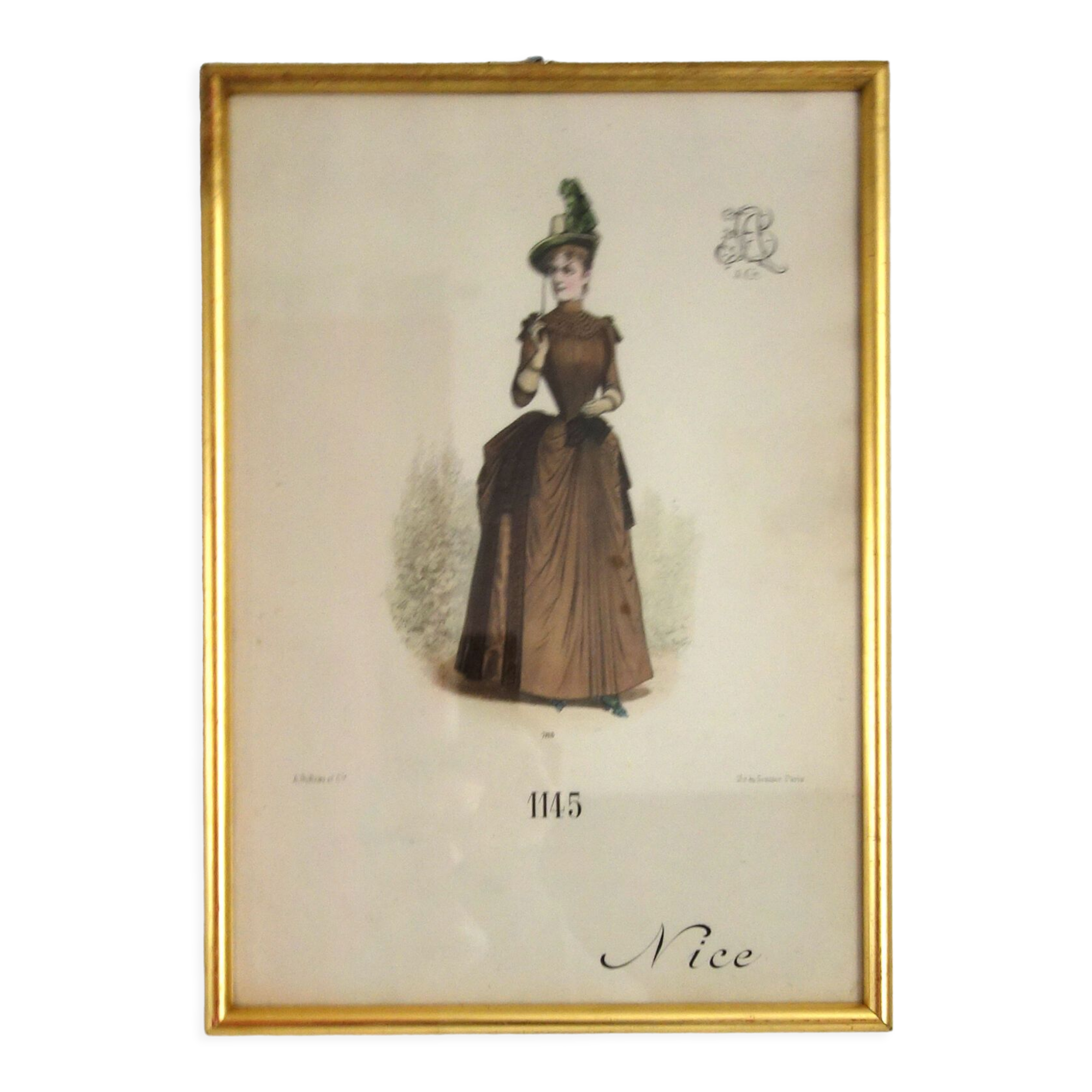 Fashion engraving "Nice" circa 1890