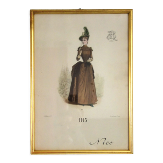 Fashion engraving "Nice" circa 1890