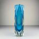 Blue Sommerso vase in Murano glass, 1970s