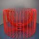 Coupe à fruit design metal rouge