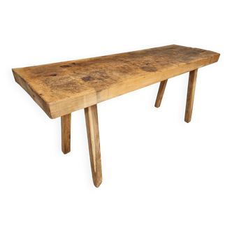 Ancien établi table de travail table à manger table d'appoint 55x170 cm