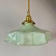 Suspension vintage lampshade in opaline mint