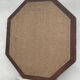 Rustic beveled mirror in molded natural wood 64 x 56 cm