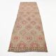 3x9 Faded Brown & Red Geometric Style Rug, Vintage Kilim Rug, 92x280Cm