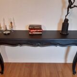 Console murale noire de style Louis XV