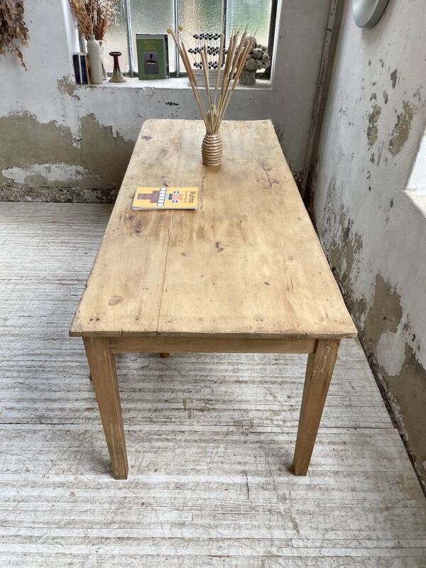 Table de ferme en pin 2m