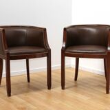 Pair of vintage barrel chairs