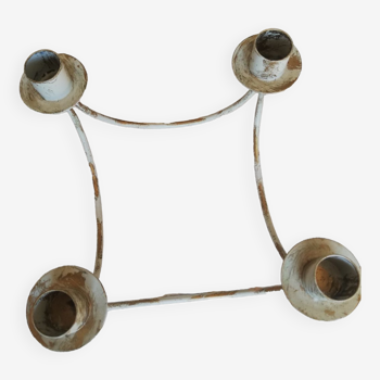 Wrought iron candle holder