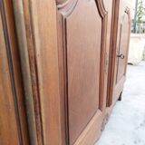 Louis XV style rustic buffet in solid walnut