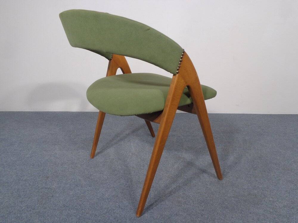 Beech chair in green, 1960s