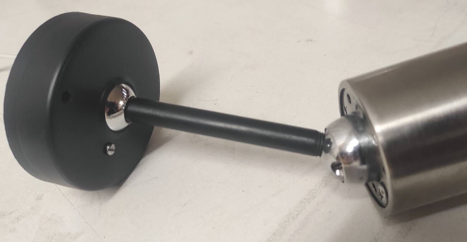 Wall lights - duo of articulated spots in chrome and black metal - 1970s