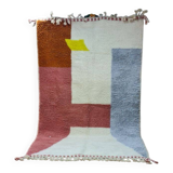Modern Bohemian Rug 250x150 cm - Colorful Geometric Patterns Pink and Yellow