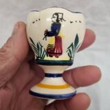 Egg cups earthenware Hb Henriot Quimper