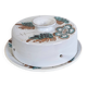 Vintage cheese service in ceramic with floral decoration from the 70s.