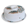 Vintage cheese service in ceramic with floral decoration from the 70s.