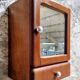 Ancien placard suspendu armoire à pharmacie armoire de salle de bain en chêne