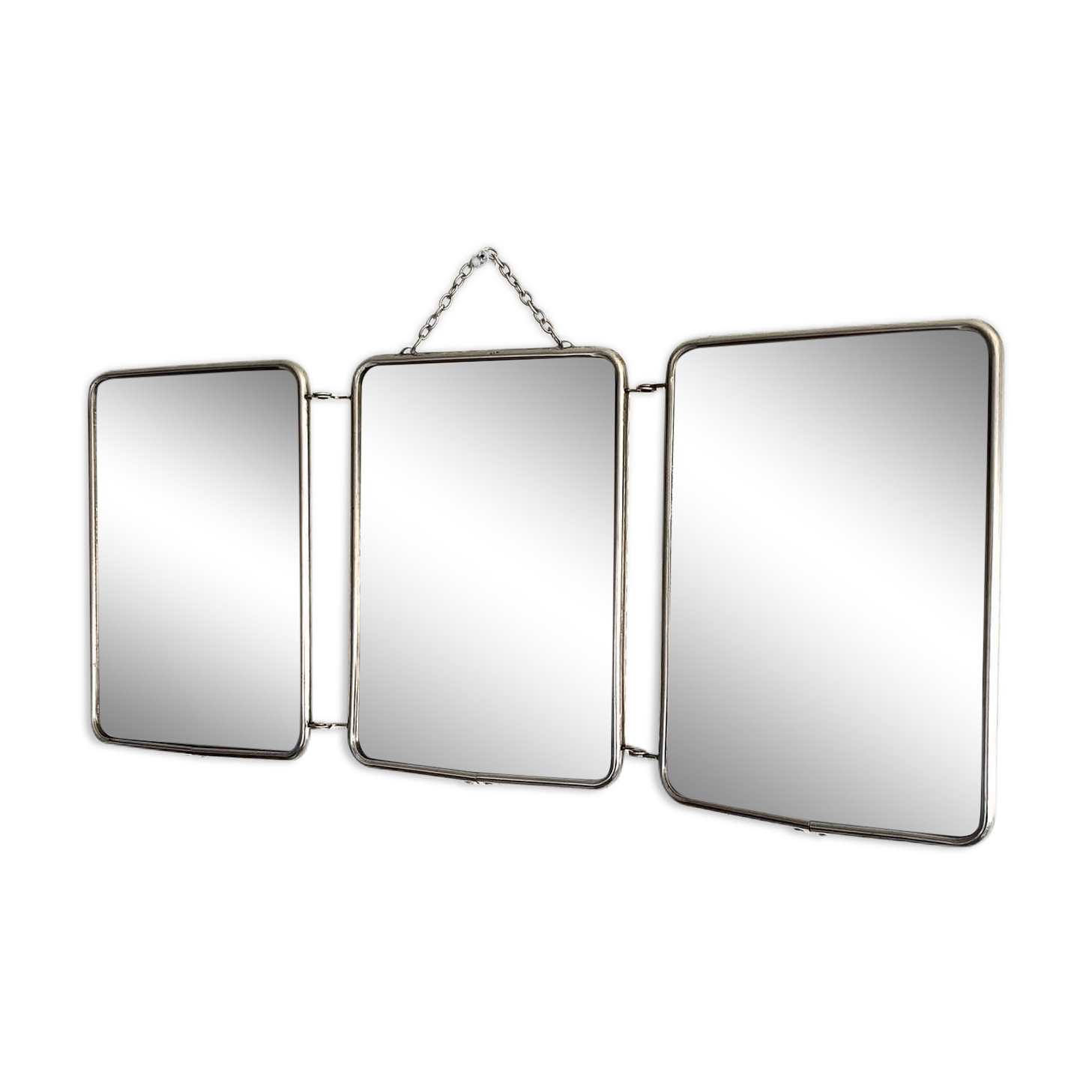Triptych barber mirror