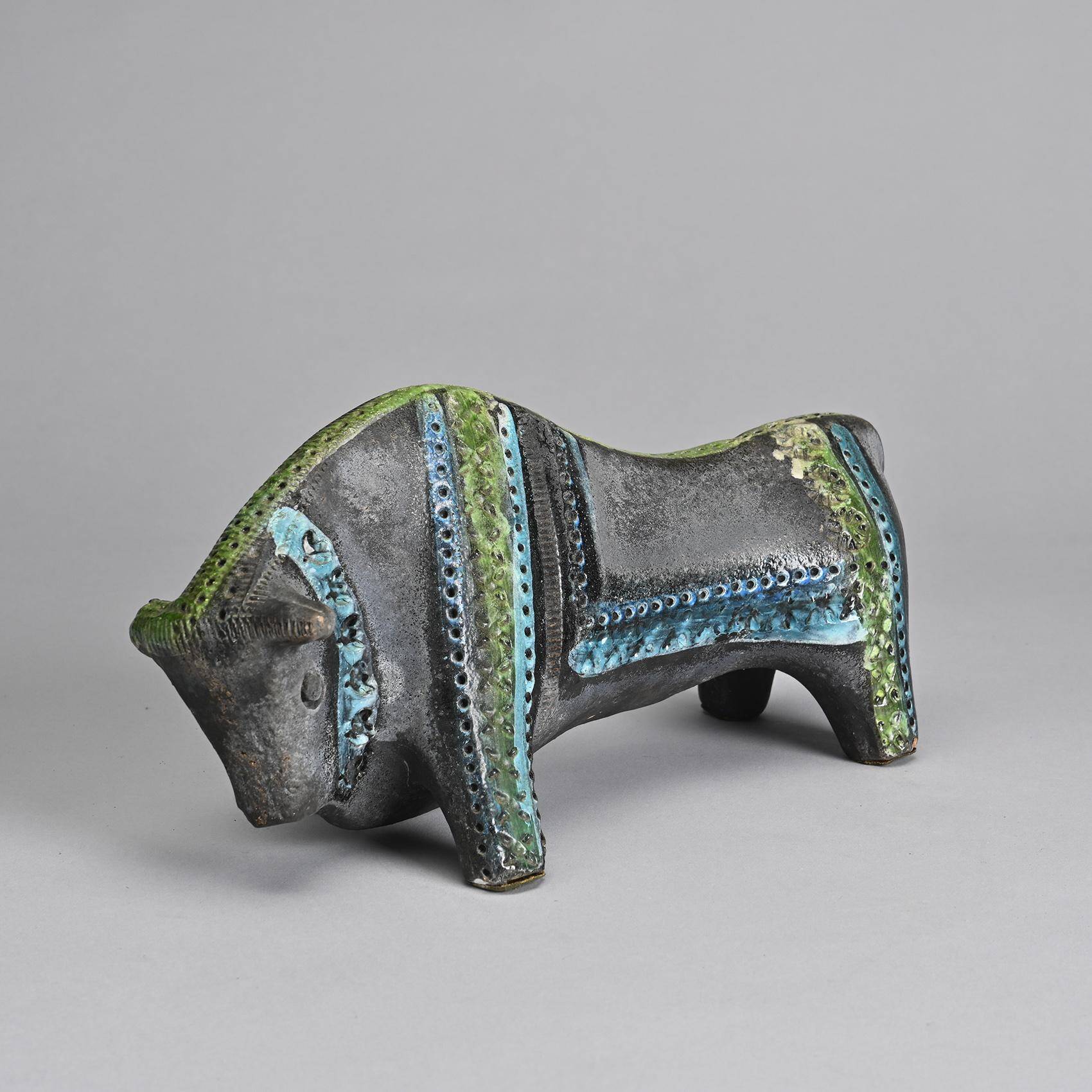 Ceramic bull by Aldo Londi for Bitossi