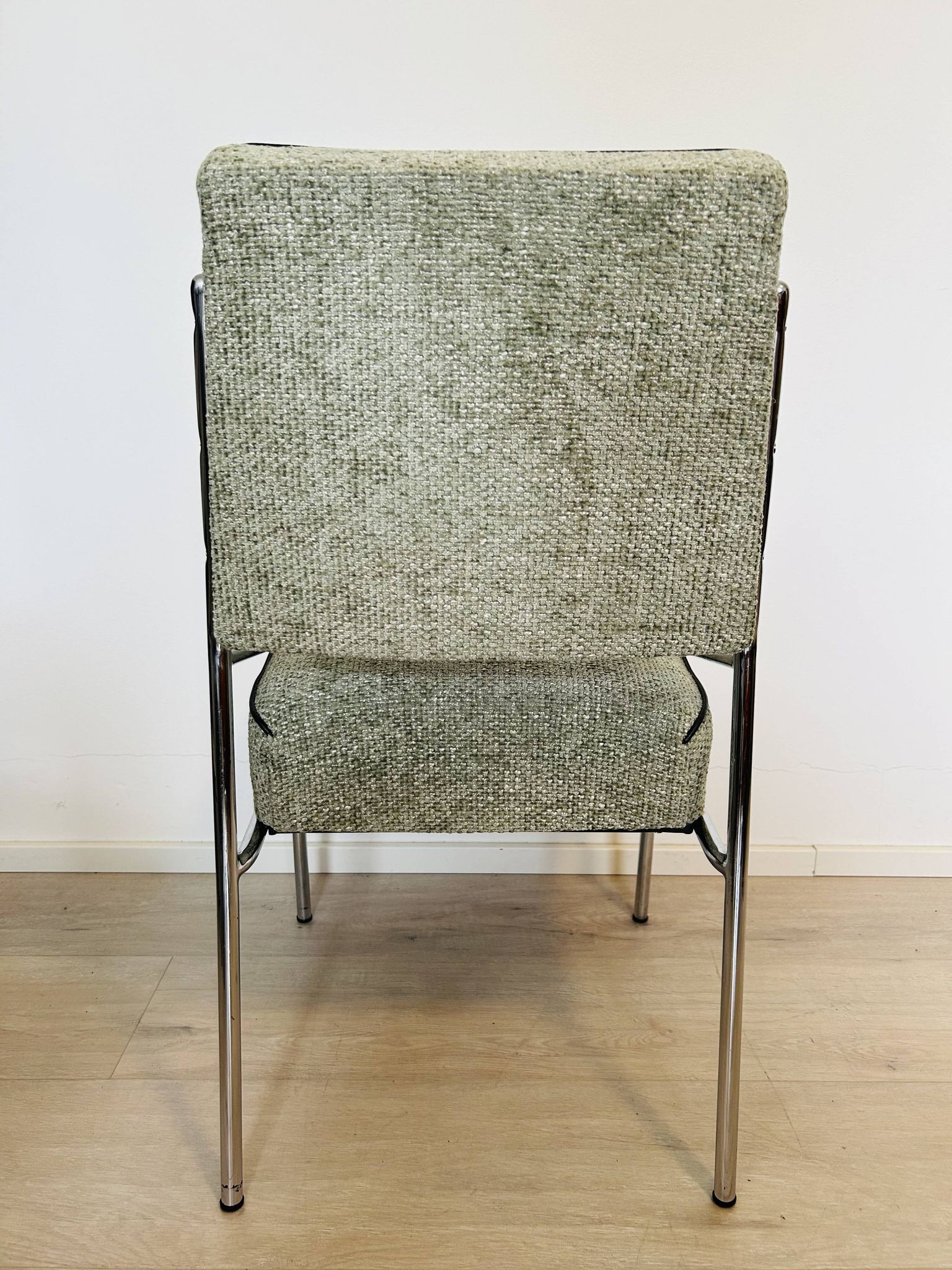 Chromed Bauhaus dining chair from Hungary, 1960s