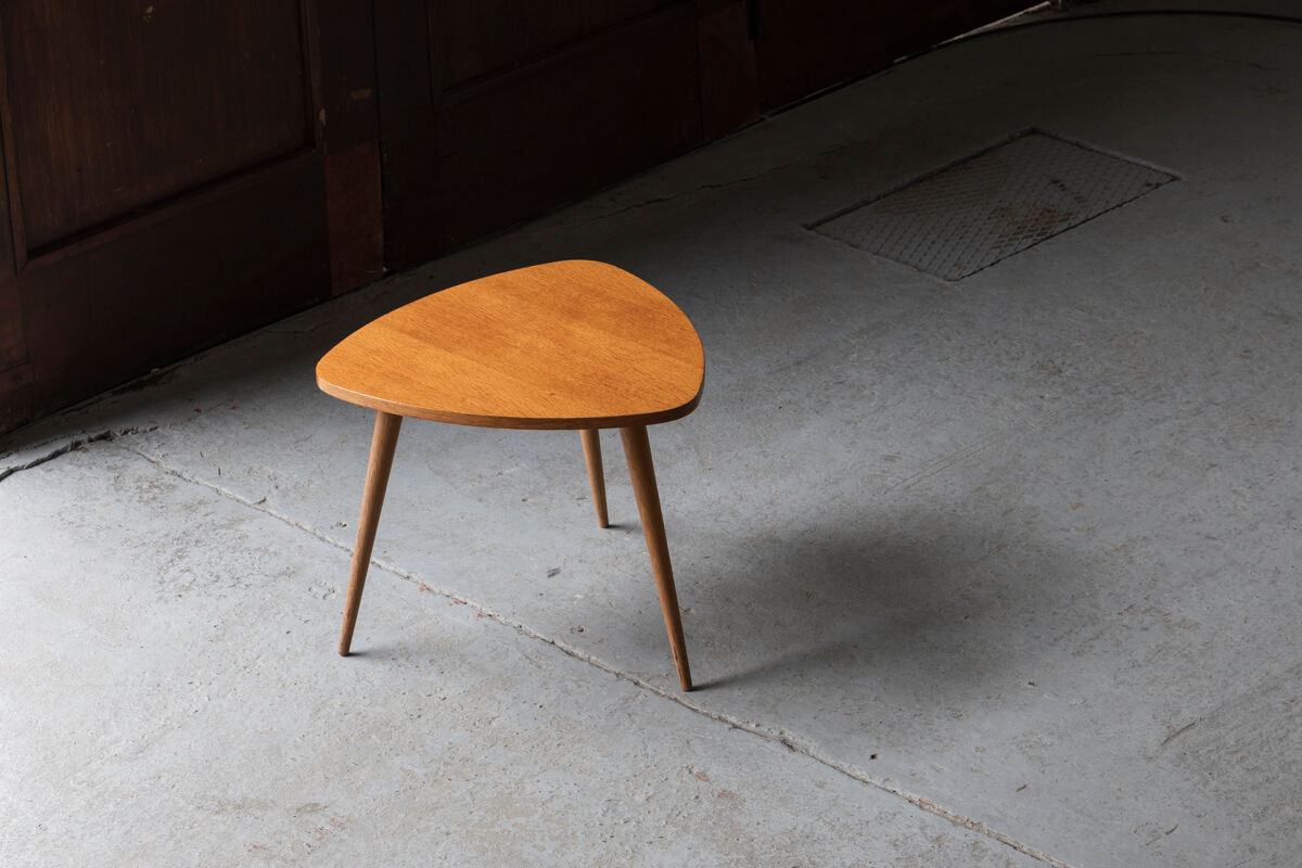 Triangular side table by Cees Braakman for Pastoe, Dutch design, 1960s