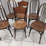 Suite of 6 chairs from Bistrot Baumann and Fischel 1920s