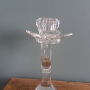 Chandelier bougeoir fleur en cristal taillé artisanal