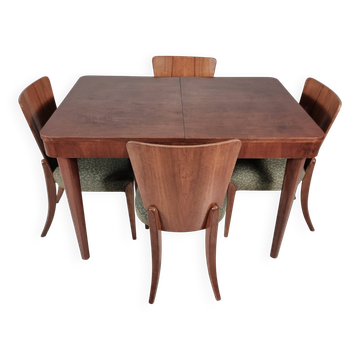 Set Chairs and Table  by Jindřich Halabala for Up Zavody, 1940s