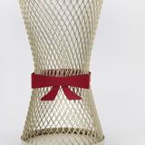 Bow tie umbrella stand in the style of Mathieu Matégot, mid-century, metal, France, 1950s.