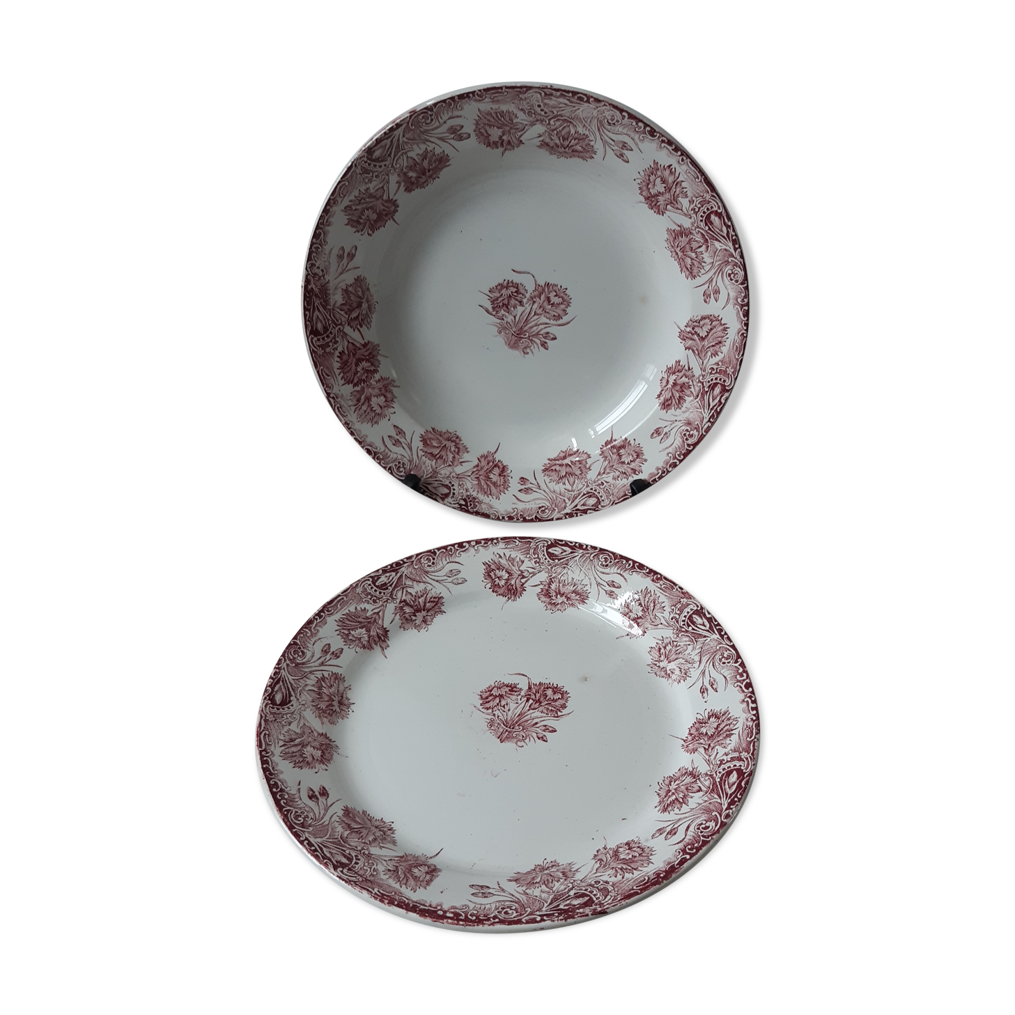 Duo de plats Saint-Amand Terre de Fer XIXème