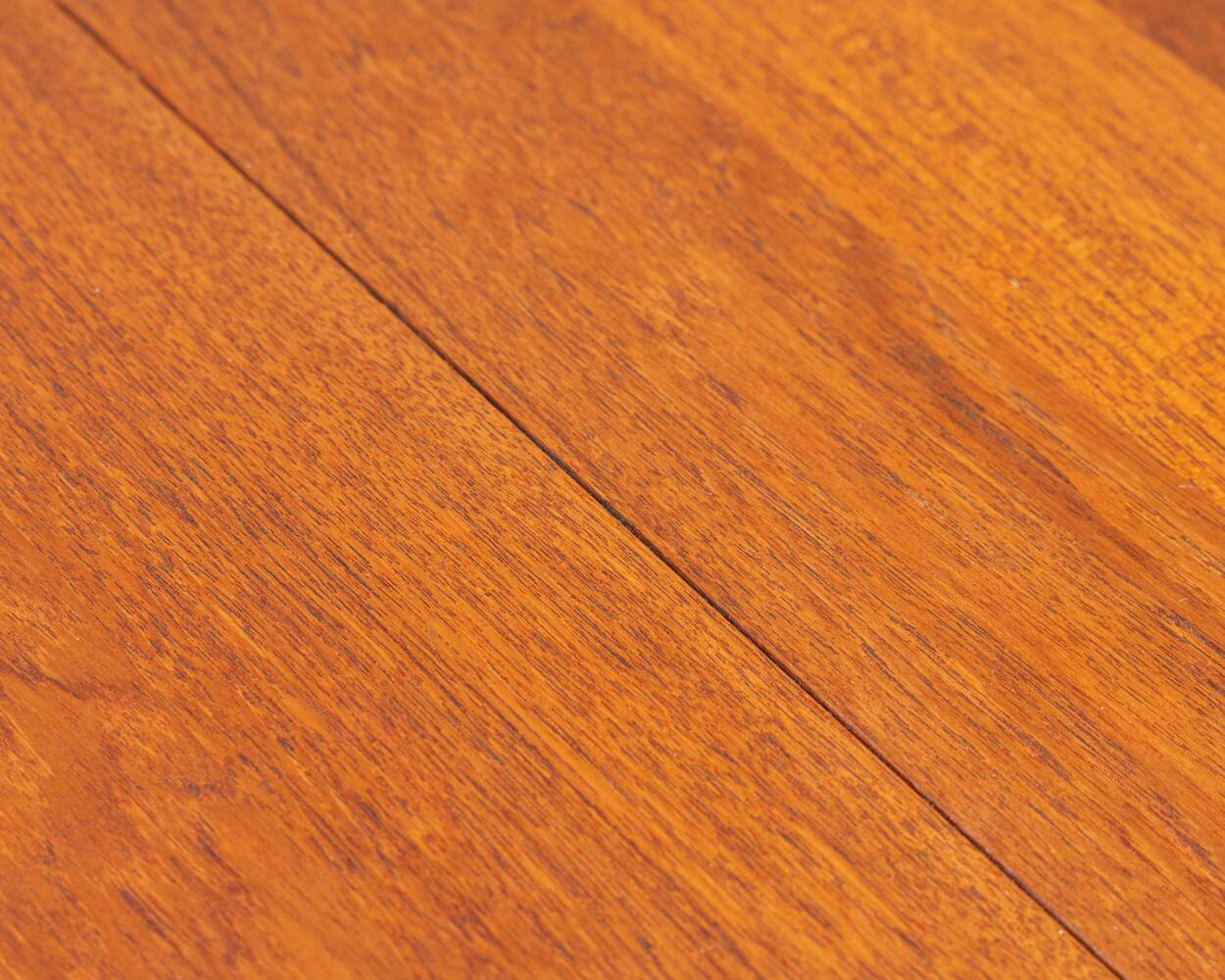 1970s solid teak dining table with Scandinavian design.
