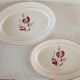 2 plats et 1 assiette terre de fer Salins