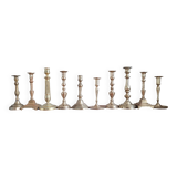 Set of 10 gold-tinted brass candle holders 02 pro