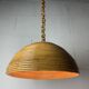 Midcentury pencil reed rattan bamboo pendant hanging lamp, Italy, 1970s
