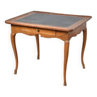 Cabaret table in fruit wood, top topped with slate. Late 18th century