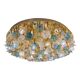 Decorative Gold Murano Glass Flush Mount with Floral Motif by Simoeng