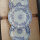 3 antique flat plates in ironstone