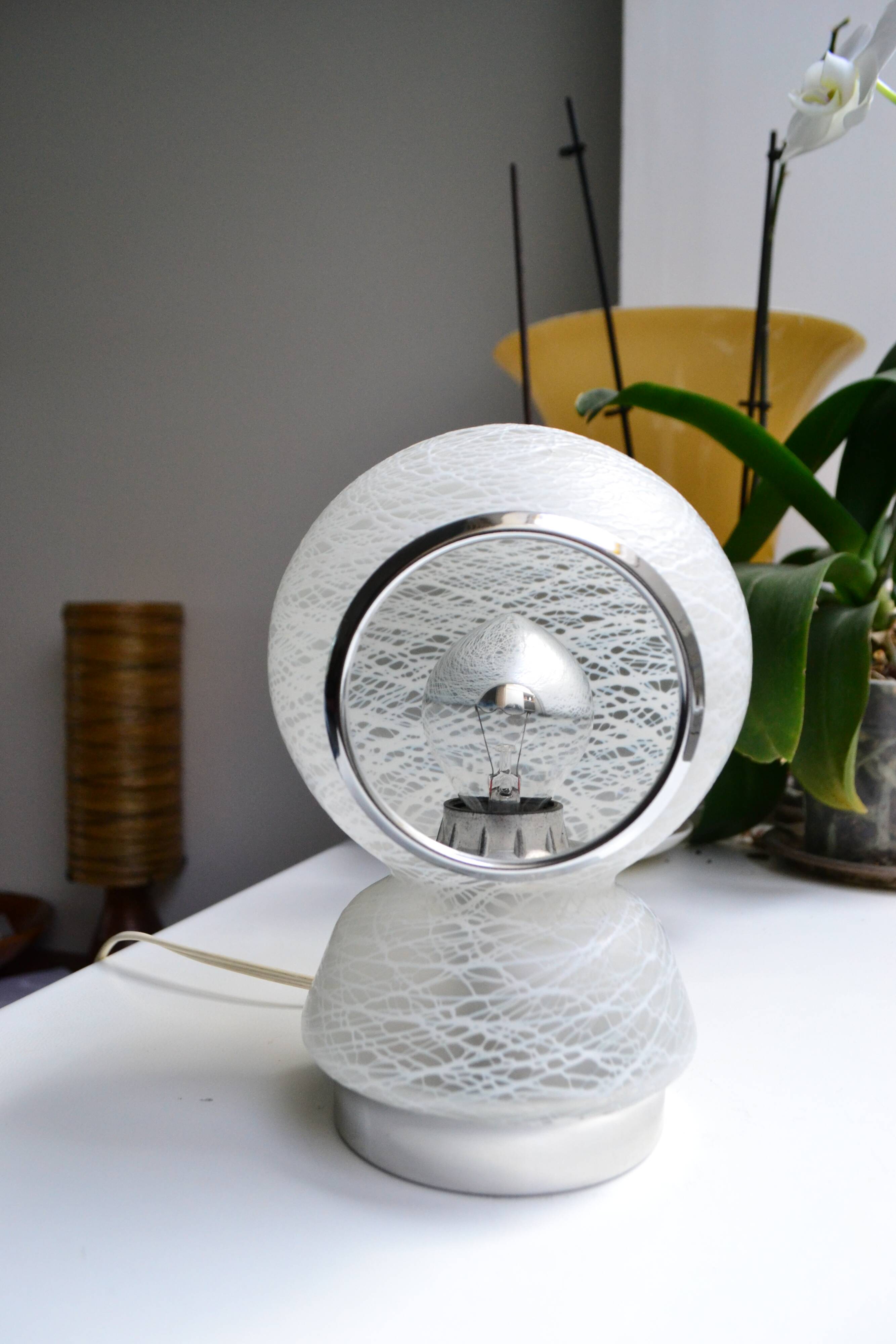 Glass ball lamp Italy 70s