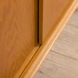 Scandinavian oak sideboard with sliding doors and 4 drawers