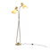 Two-arm adjustable floor lamp by BAG Turgi, Switzerland, 1950s.