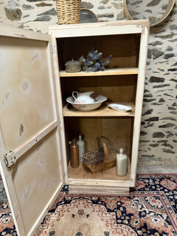 Petite armoire une porte art déco patinée