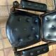 Voltaire armchair in black leather