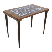 Rosewood and ceramic side table, Denmark, 1960s