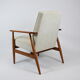 Vintage original armchair "Fox" designed by H. Lis 1970s, beige fabric, fully renovated