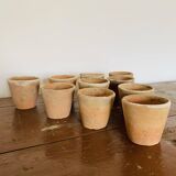 Lot of 10 terracotta pots circa 1930 graineterie